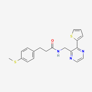 3-(4-(methylthio)phenyl)-N-((3-(thiophen-2-yl)pyrazin-2-yl)methyl)propanamide