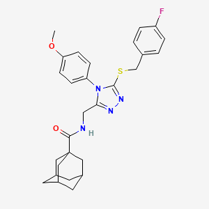 N-[[5-[(4-fluorophenyl)methylsulfanyl]-4-(4-methoxyphenyl)-1,2,4-triazol-3-yl]methyl]adamantane-1-carboxamide