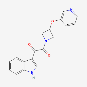 1-(1H-indol-3-yl)-2-(3-(pyridin-3-yloxy)azetidin-1-yl)ethane-1,2-dione