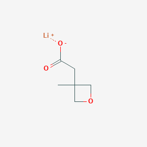 molecular formula C6H9LiO3 B2637726 Lithium 2-(3-methyloxetan-3-yl)acetate CAS No. 1951438-99-5