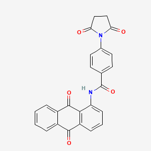 molecular formula C25H16N2O5 B2637746 N-(9,10-dioxo-9,10-dihydroanthracen-1-yl)-4-(2,5-dioxopyrrolidin-1-yl)benzamide CAS No. 392246-41-2