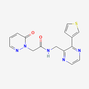 2-(6-oxopyridazin-1(6H)-yl)-N-((3-(thiophen-3-yl)pyrazin-2-yl)methyl)acetamide