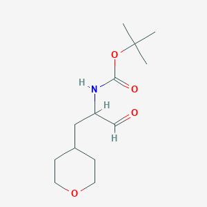 molecular formula C13H23NO4 B2637768 tert-butyl N-[1-(oxan-4-yl)-3-oxopropan-2-yl]carbamate CAS No. 2260937-62-8