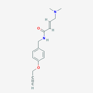 (E)-4-(Dimethylamino)-N-[(4-prop-2-ynoxyphenyl)methyl]but-2-enamide