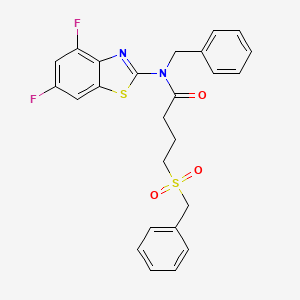 molecular formula C25H22F2N2O3S2 B2637785 N-benzyl-4-(benzylsulfonyl)-N-(4,6-difluorobenzo[d]thiazol-2-yl)butanamide CAS No. 922470-54-0