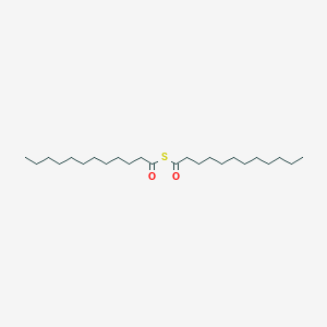 molecular formula C24H46O2S B026378 Dodecanethioic acid, anhydrosulfide CAS No. 19659-64-4