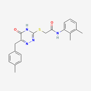 molecular formula C21H22N4O2S B2637842 N-(2,3-dimethylphenyl)-2-{[6-(4-methylbenzyl)-5-oxo-4,5-dihydro-1,2,4-triazin-3-yl]sulfanyl}acetamide CAS No. 898612-03-8