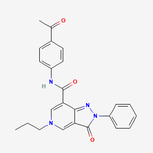 molecular formula C24H22N4O3 B2637853 N-(4-acetylphenyl)-3-oxo-2-phenyl-5-propyl-2H,3H,5H-pyrazolo[4,3-c]pyridine-7-carboxamide CAS No. 923202-14-6