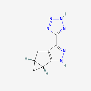 B2637857 (1aR,5aR)-4-(2H-Tetrazol-5-yl)-1a,3,5,5a-tetrahydro-1H-2,3-diaza-cyclopropa[a]pentalene CAS No. 2230798-33-9