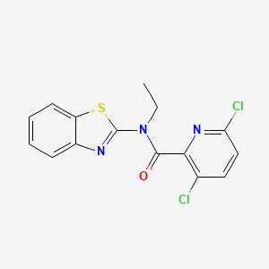 molecular formula C15H11Cl2N3OS B2637859 N-(1,3-benzothiazol-2-yl)-3,6-dichloro-N-ethylpyridine-2-carboxamide CAS No. 1240687-09-5