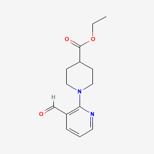 molecular formula C14H18N2O3 B2637879 Ethyl 1-(3-formylpyridin-2-yl)piperidine-4-carboxylate CAS No. 886361-48-4