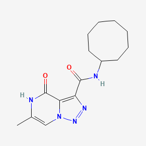 molecular formula C15H21N5O2 B2637886 N-cyclooctyl-6-methyl-4-oxo-4,5-dihydro[1,2,3]triazolo[1,5-a]pyrazine-3-carboxamide CAS No. 1775381-70-8