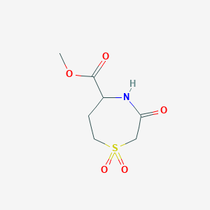 molecular formula C7H11NO5S B2637930 Methyl 1,1,3-trioxo-1,4-thiazepane-5-carboxylate CAS No. 2241139-65-9