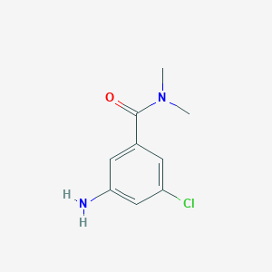 molecular formula C9H11ClN2O B2637997 3-amino-5-chloro-N,N-dimethylbenzamide CAS No. 1369903-96-7