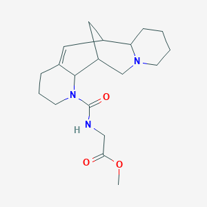 molecular formula C19H29N3O3 B2638000 methyl 2-(3,15-diazatetracyclo[7.7.1.02,7.010,15]heptadec-7-ene-3-carbonylamino)acetate CAS No. 1797270-01-9
