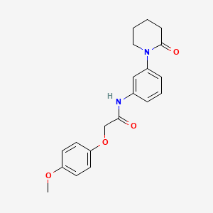 molecular formula C20H22N2O4 B2638006 2-(4-methoxyphenoxy)-N-[3-(2-oxopiperidin-1-yl)phenyl]acetamide CAS No. 941873-07-0