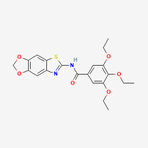 molecular formula C21H22N2O6S B2638026 N-([1,3]dioxolo[4,5-f][1,3]benzothiazol-6-yl)-3,4,5-triethoxybenzamide CAS No. 892852-22-1