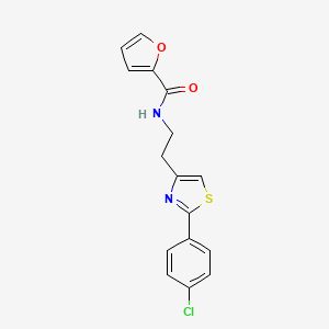 molecular formula C16H13ClN2O2S B2638033 N-{2-[2-(4-chlorophenyl)-1,3-thiazol-4-yl]ethyl}furan-2-carboxamide CAS No. 895780-11-7
