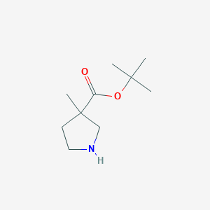 molecular formula C10H19NO2 B2638043 Tert-butyl 3-methylpyrrolidine-3-carboxylate CAS No. 1343623-57-3