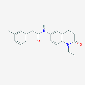 molecular formula C20H22N2O2 B2638094 N-(1-ethyl-2-oxo-1,2,3,4-tetrahydroquinolin-6-yl)-2-(3-methylphenyl)acetamide CAS No. 921913-22-6