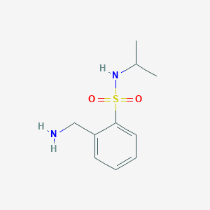 molecular formula C10H16N2O2S B2638118 2-(aminomethyl)-N-(propan-2-yl)benzene-1-sulfonamide CAS No. 918865-06-2
