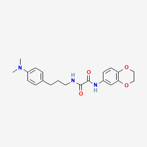 molecular formula C21H25N3O4 B2638147 N-(2,3-dihydro-1,4-benzodioxin-6-yl)-N'-{3-[4-(dimethylamino)phenyl]propyl}ethanediamide CAS No. 954241-97-5