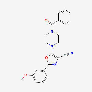 B2638156 5-(4-Benzoylpiperazin-1-yl)-2-(3-methoxyphenyl)-1,3-oxazole-4-carbonitrile CAS No. 903854-06-8