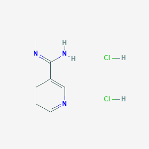 molecular formula C7H11Cl2N3 B2638194 N'-methylpyridine-3-carboximidamide dihydrochloride CAS No. 856211-98-8