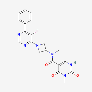 molecular formula C20H19FN6O3 B2638223 N-[1-(5-Fluoro-6-phenylpyrimidin-4-yl)azetidin-3-yl]-N,3-dimethyl-2,4-dioxo-1H-pyrimidine-5-carboxamide CAS No. 2380179-94-0