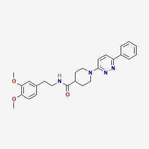 molecular formula C26H30N4O3 B2638247 N-[2-(3,4-dimethoxyphenyl)ethyl]-1-(6-phenylpyridazin-3-yl)piperidine-4-carboxamide CAS No. 1105216-90-7