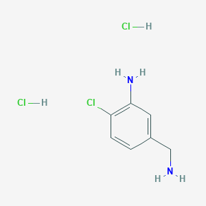 molecular formula C7H11Cl3N2 B026383 3-Amino-4-chloro-benzenemethanamine dihydrochloride CAS No. 102677-74-7
