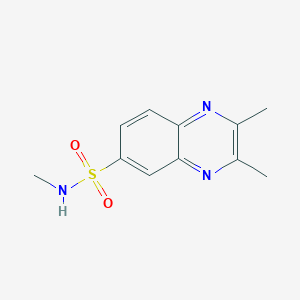 molecular formula C11H13N3O2S B2638309 N,2,3-Trimethylquinoxaline-6-sulfonamide CAS No. 2108555-29-7