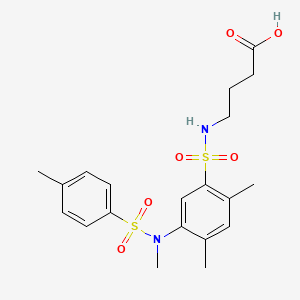 molecular formula C20H26N2O6S2 B2638413 4-(5-(N,4-dimethylphenylsulfonamido)-2,4-dimethylphenylsulfonamido)butanoic acid CAS No. 900137-35-1