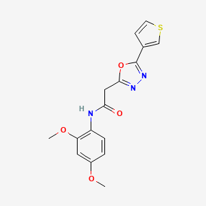 molecular formula C16H15N3O4S B2638441 N-(2,4-dimethoxyphenyl)-2-[5-(thiophen-3-yl)-1,3,4-oxadiazol-2-yl]acetamide CAS No. 1286703-56-7