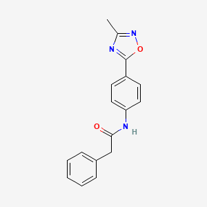 molecular formula C17H15N3O2 B2638451 N-[4-(3-methyl-1,2,4-oxadiazol-5-yl)phenyl]-2-phenylacetamide CAS No. 1226429-34-0