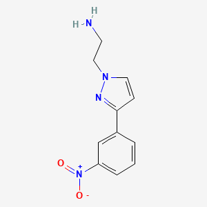 molecular formula C11H12N4O2 B2638453 2-(3-(3-Nitrophenyl)-1H-pyrazol-1-yl)ethanamine CAS No. 1019000-80-6