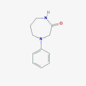 molecular formula C11H14N2O B2638463 4-Phenyl-1,4-diazepan-2-one CAS No. 46294-68-2