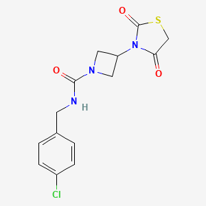N-(4-chlorobenzyl)-3-(2,4-dioxothiazolidin-3-yl)azetidine-1-carboxamide