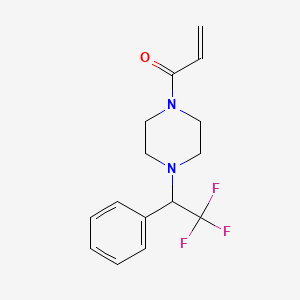 1-[4-(2,2,2-Trifluoro-1-phenylethyl)piperazin-1-yl]prop-2-en-1-one