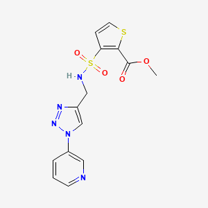 methyl 3-(N-((1-(pyridin-3-yl)-1H-1,2,3-triazol-4-yl)methyl)sulfamoyl)thiophene-2-carboxylate