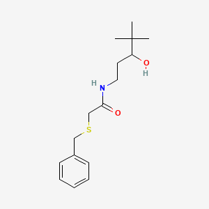 2-(benzylthio)-N-(3-hydroxy-4,4-dimethylpentyl)acetamide