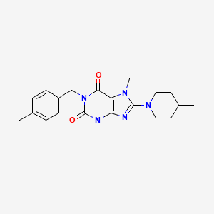 3,7-dimethyl-1-(4-methylbenzyl)-8-(4-methylpiperidin-1-yl)-1H-purine-2,6(3H,7H)-dione