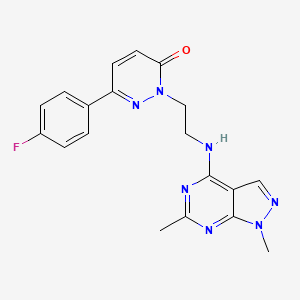 2-[2-[(1,6-Dimethylpyrazolo[3,4-d]pyrimidin-4-yl)amino]ethyl]-6-(4-fluorophenyl)pyridazin-3-one