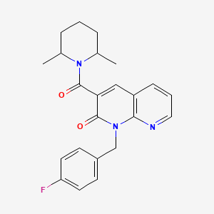 3-(2,6-dimethylpiperidine-1-carbonyl)-1-(4-fluorobenzyl)-1,8-naphthyridin-2(1H)-one