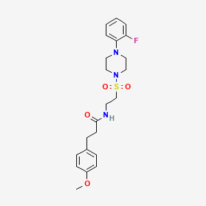 N-(2-((4-(2-fluorophenyl)piperazin-1-yl)sulfonyl)ethyl)-3-(4-methoxyphenyl)propanamide