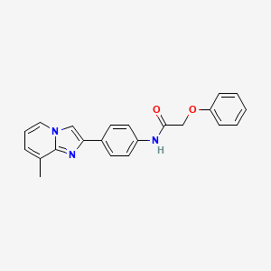 molecular formula C22H19N3O2 B2638514 N-(4-(8-methylimidazo[1,2-a]pyridin-2-yl)phenyl)-2-phenoxyacetamide CAS No. 887198-37-0