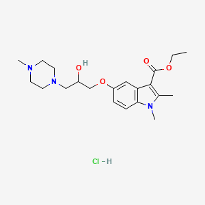 ethyl 5-(2-hydroxy-3-(4-methylpiperazin-1-yl)propoxy)-1,2-dimethyl-1H-indole-3-carboxylate hydrochloride