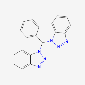 molecular formula C19H14N6 B2638529 1-[1H-1,2,3-Benzotriazol-1-yl(phenyl)methyl]-1H-1,2,3-benzotriazole CAS No. 105873-95-8
