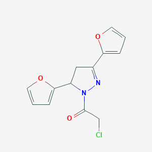 2-Chloro-1-(3,5-di(furan-2-yl)-4,5-dihydro-1H-pyrazol-1-yl)ethanone