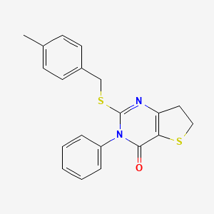 2-[(4-Methylphenyl)methylsulfanyl]-3-phenyl-6,7-dihydrothieno[3,2-d]pyrimidin-4-one